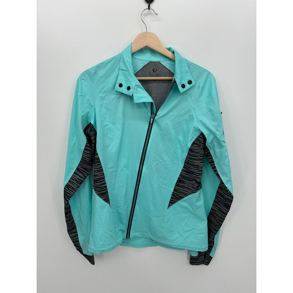 Pearl Izumi Flash Jacket Womens Blue Size M Cycling Full Zip Windbreaker